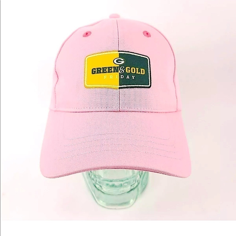 Green Bay Packers Green and Gold NFL Team Sponsor Hat (Pink)